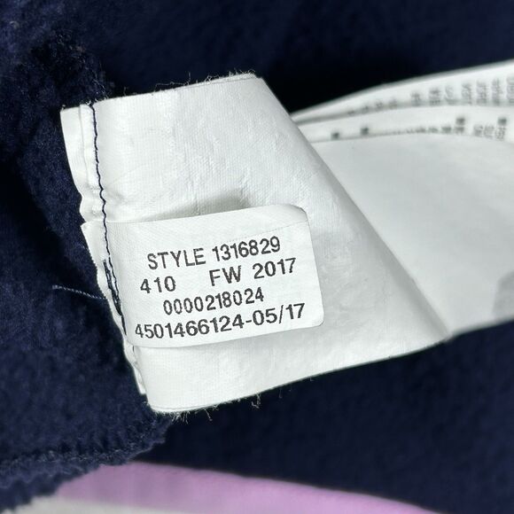 Under Armour Storm Cold Gear Pullover Sweatshirt XL Fleece Funnel Neck Navy Blue - Picture 14 of 15